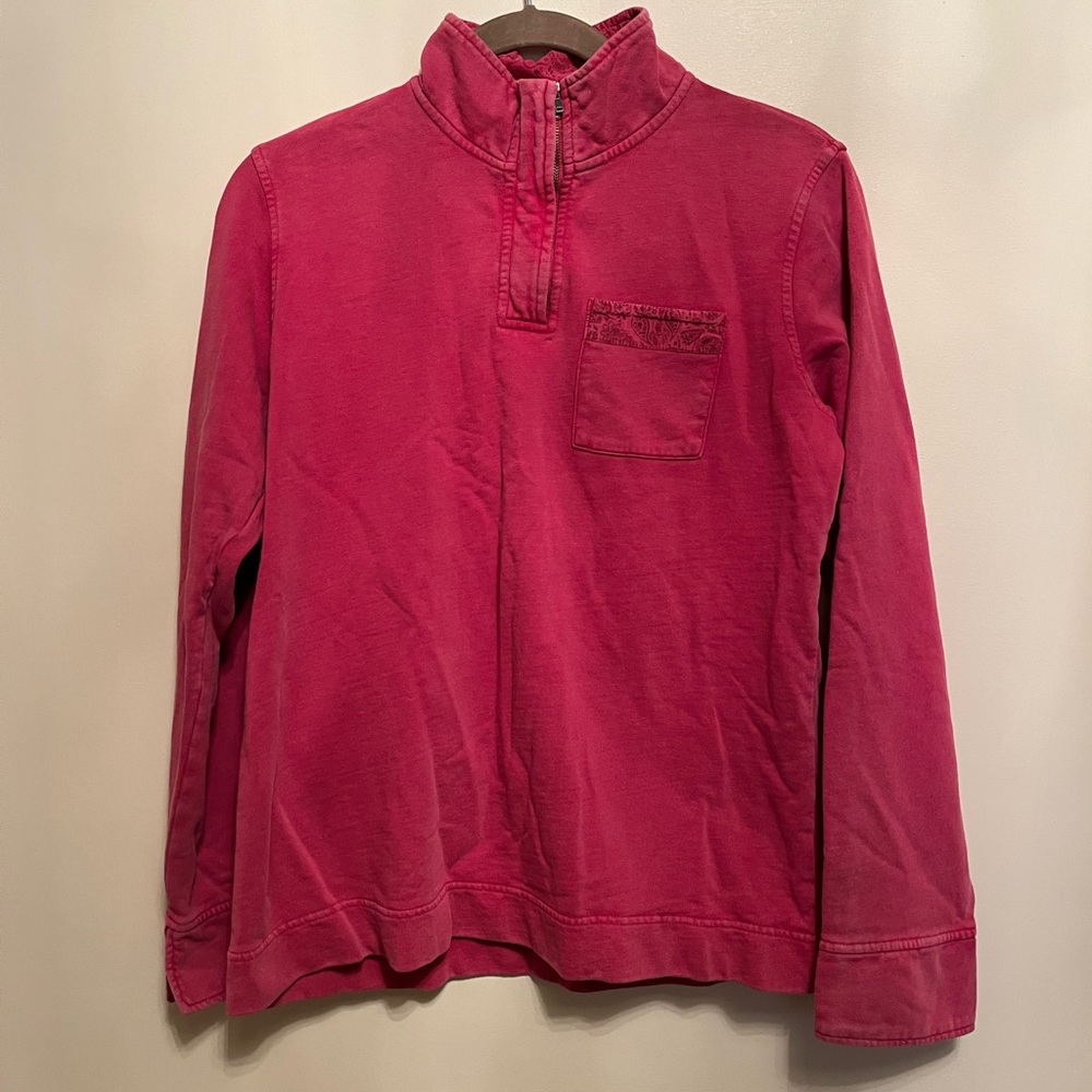 Red Quarter-Zip Pullover